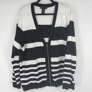 Lane Bryant Striped Cardigan